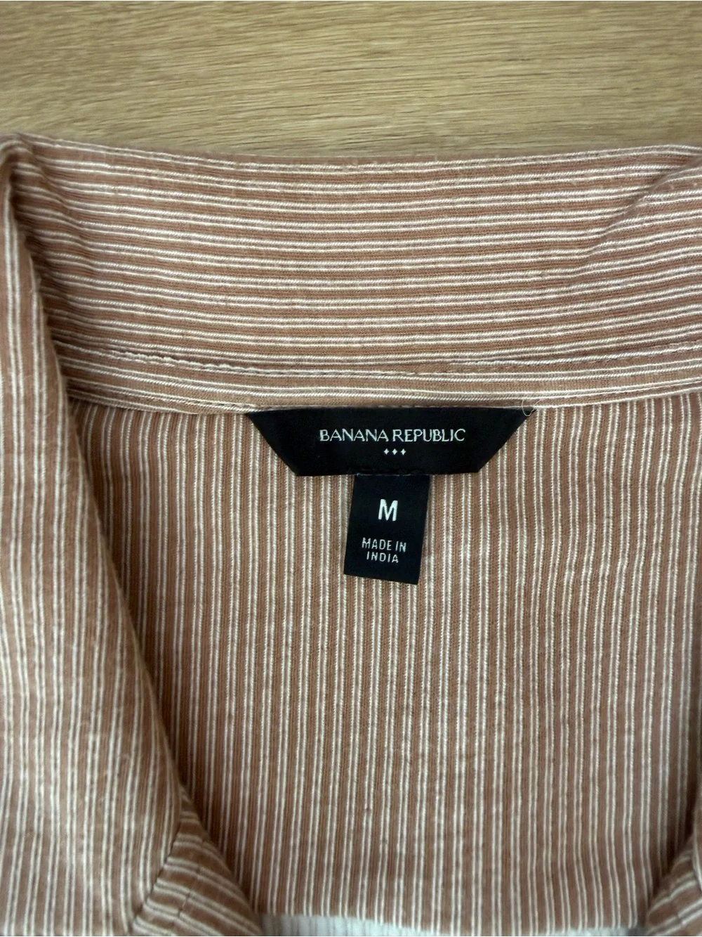 Banana Republic stripe Shacket overcoat